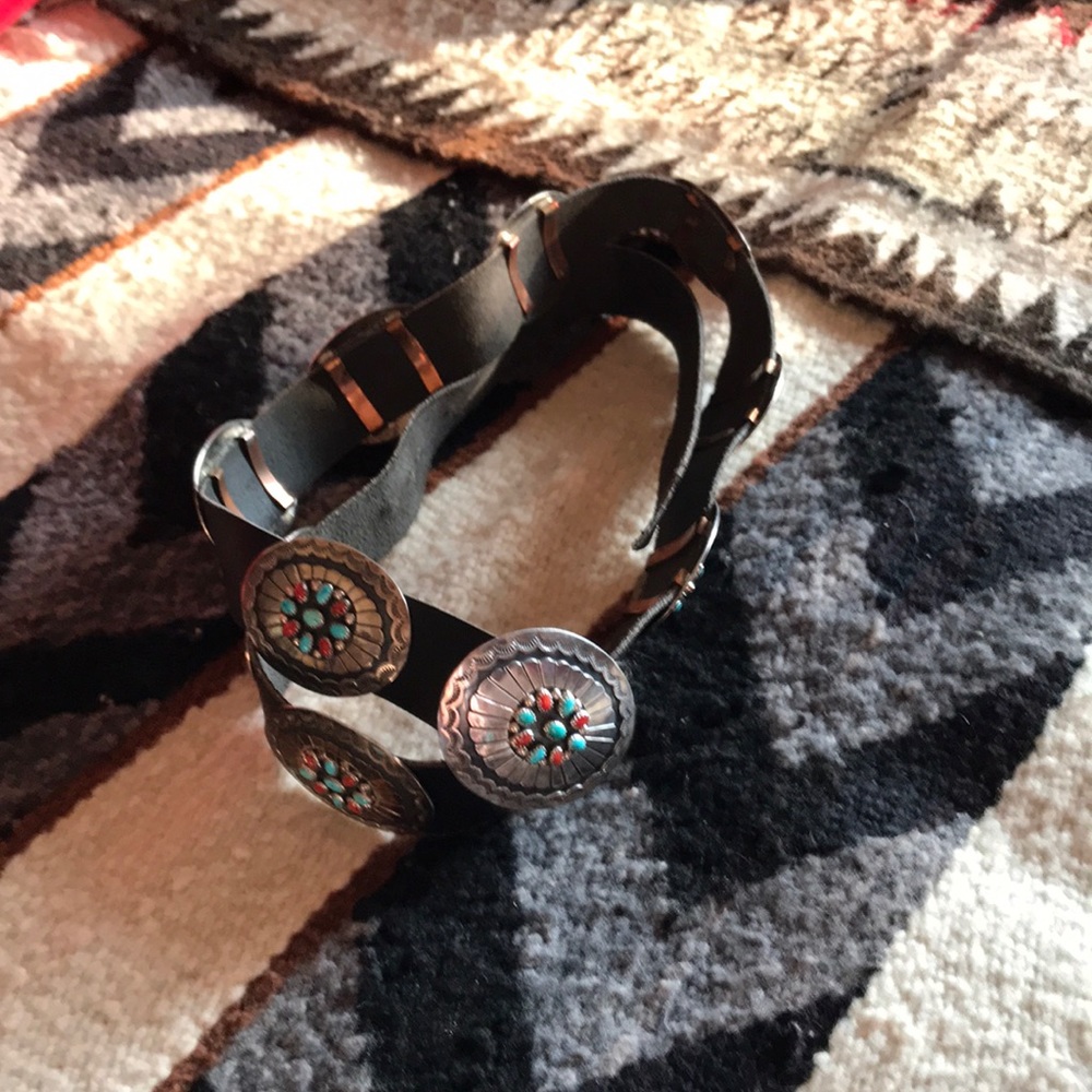 Amazing Signed “C” Old Pawn Concho Belt